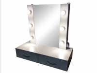 Столик Зеркало для визажиста навесное с полочкой